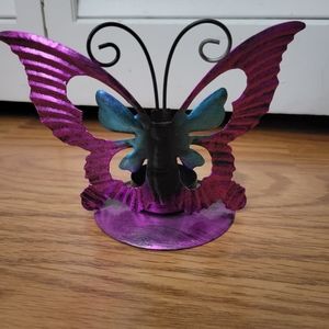 Butterfly metal tealight candle holder